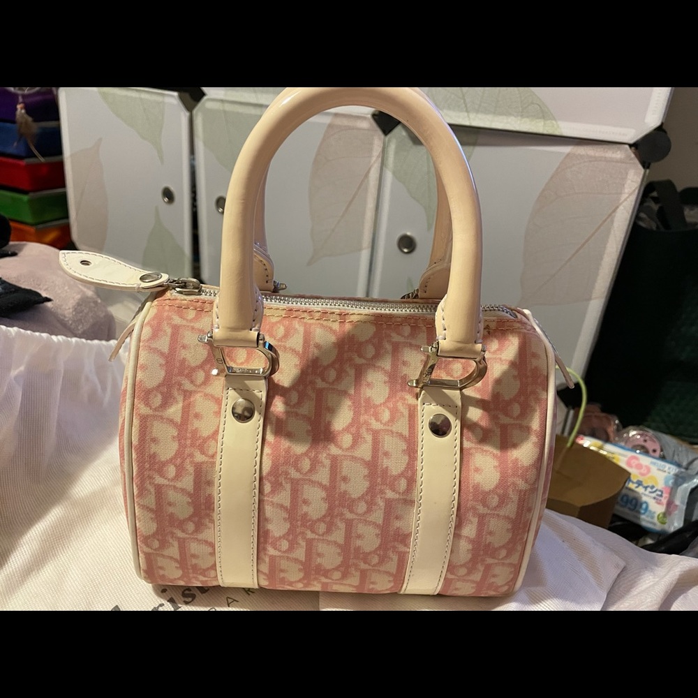 Christian Dior Paris pink small Boston bag
